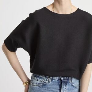 The Reset R Label Black Boxy Crew Neck Sweater Women's Medium Exc. Condition!